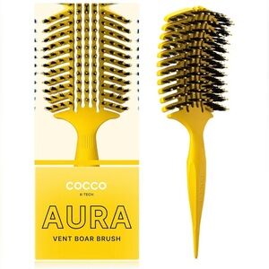 Cocco Yellow Aura Vent Boar Bristle Hair Brush